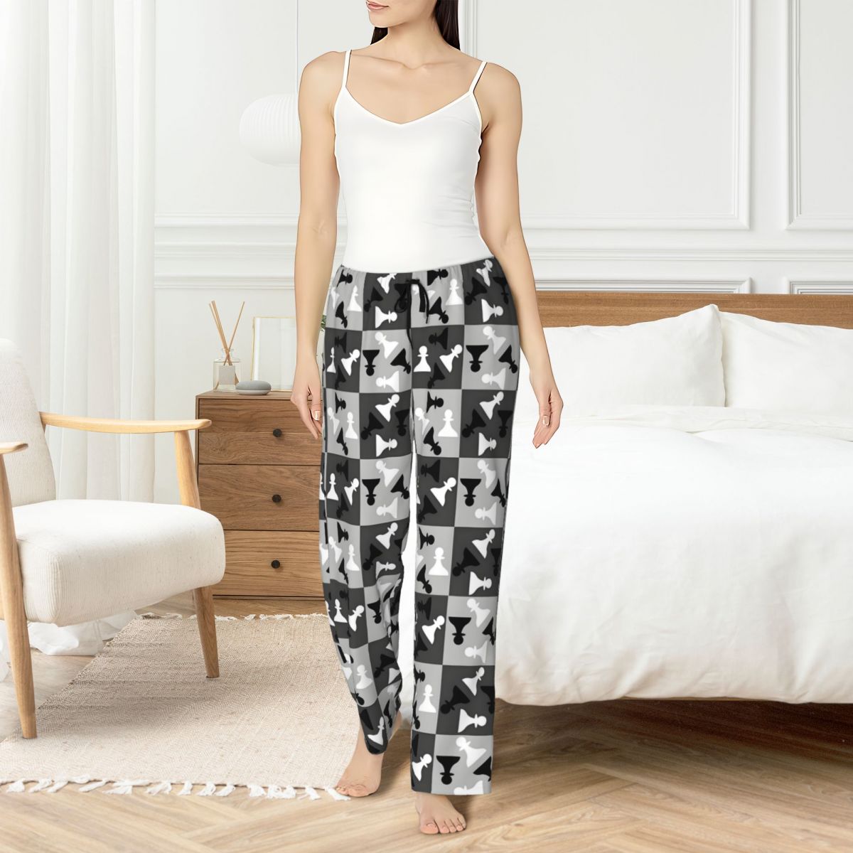Board Game Print - Pantalon de pyjama pour femmes, imprimé