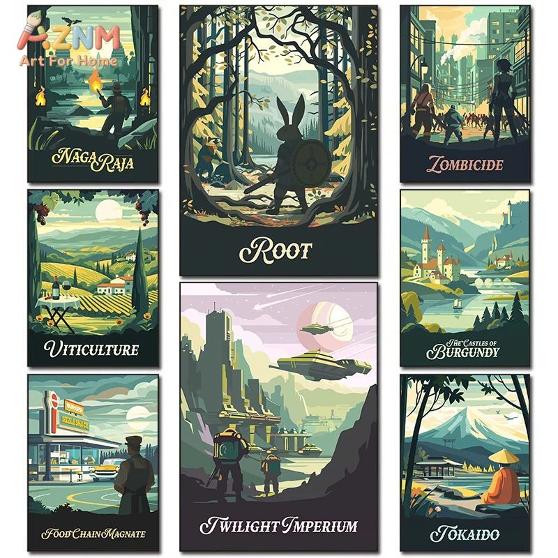 Board Game Print - Affiche sur toile d'art de jeu