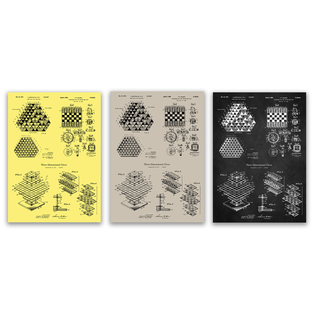 Board Game For 3 Players - Échecs pour 3 joueurs, Affiche plan
