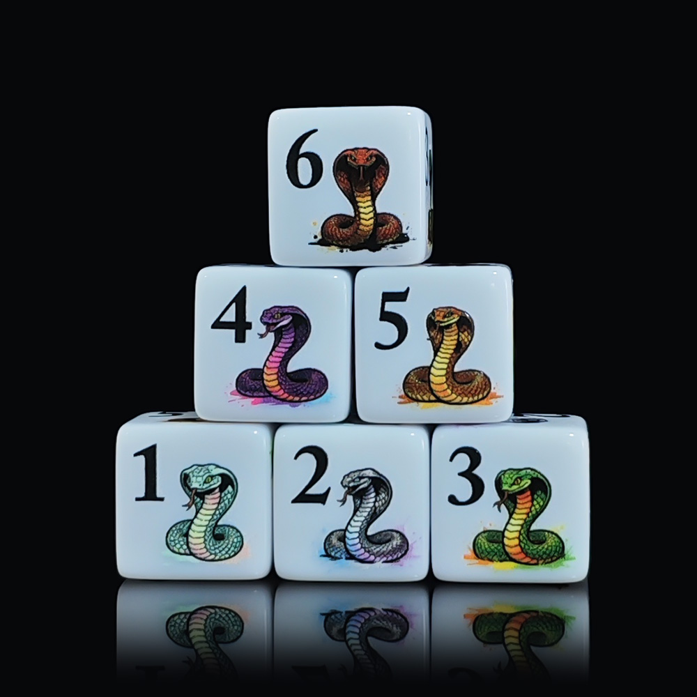 Board Game Print - Dés en acrylique D6 de 16MM,