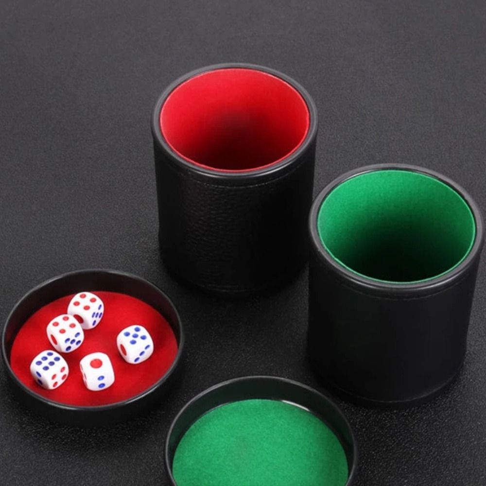 Board Game Yahtzee - Tasse à dés en cuir avec