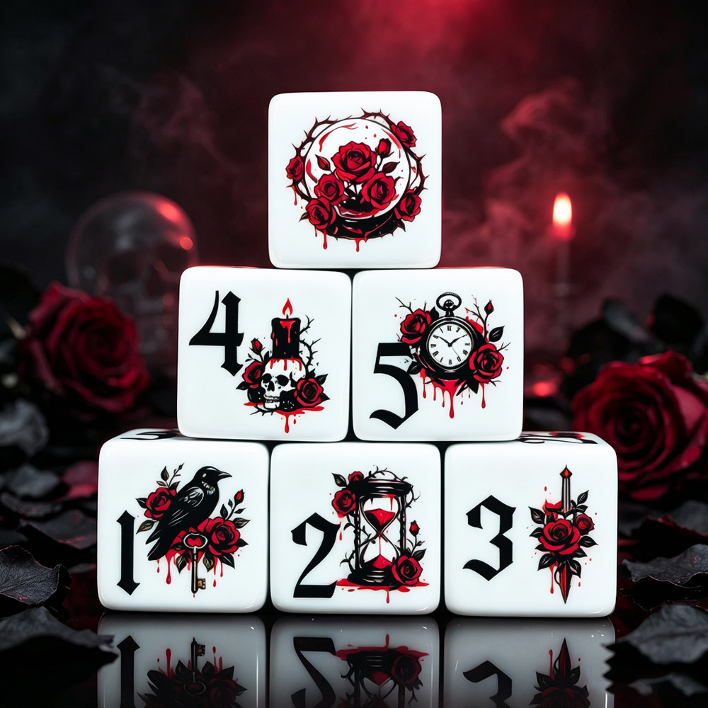 12 dés en acrylique D6 imprimé - Board Game Electronic Table avis et prix