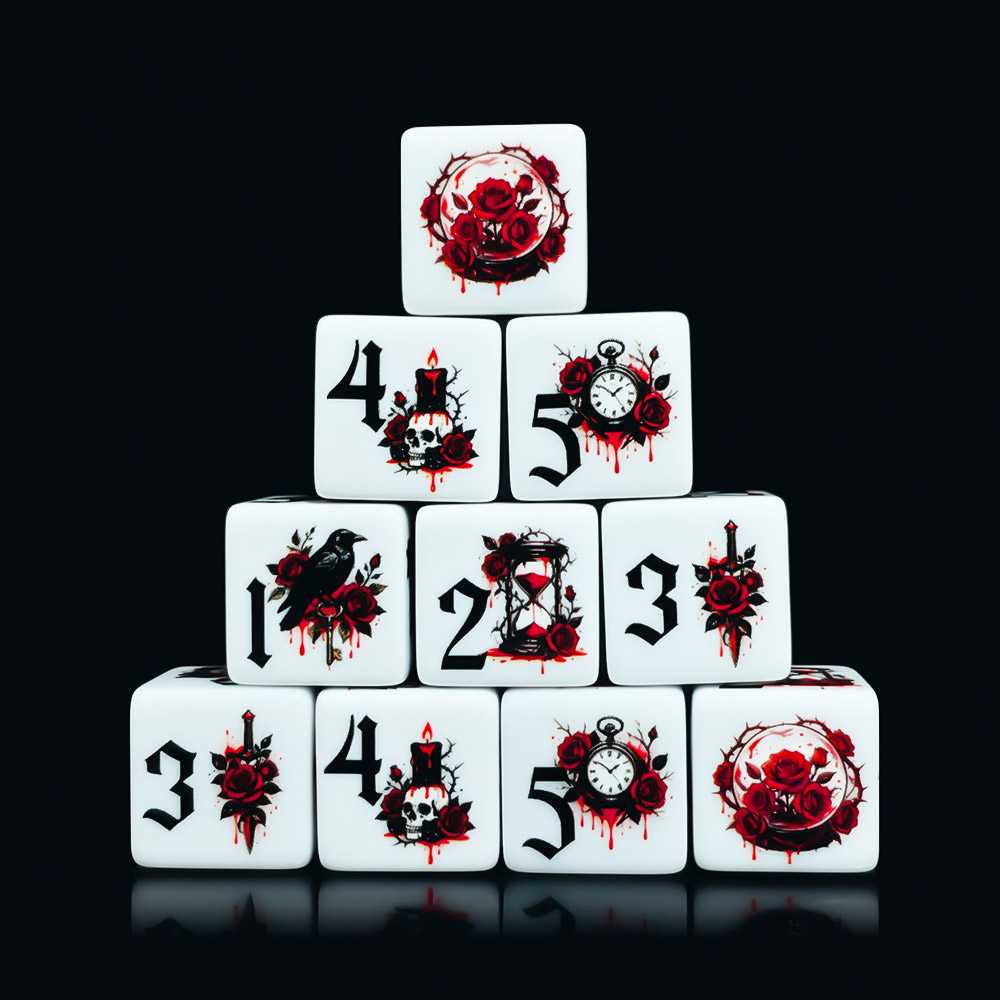 12 dés en acrylique D6 imprimé - Board Game Electronic Table avis et prix