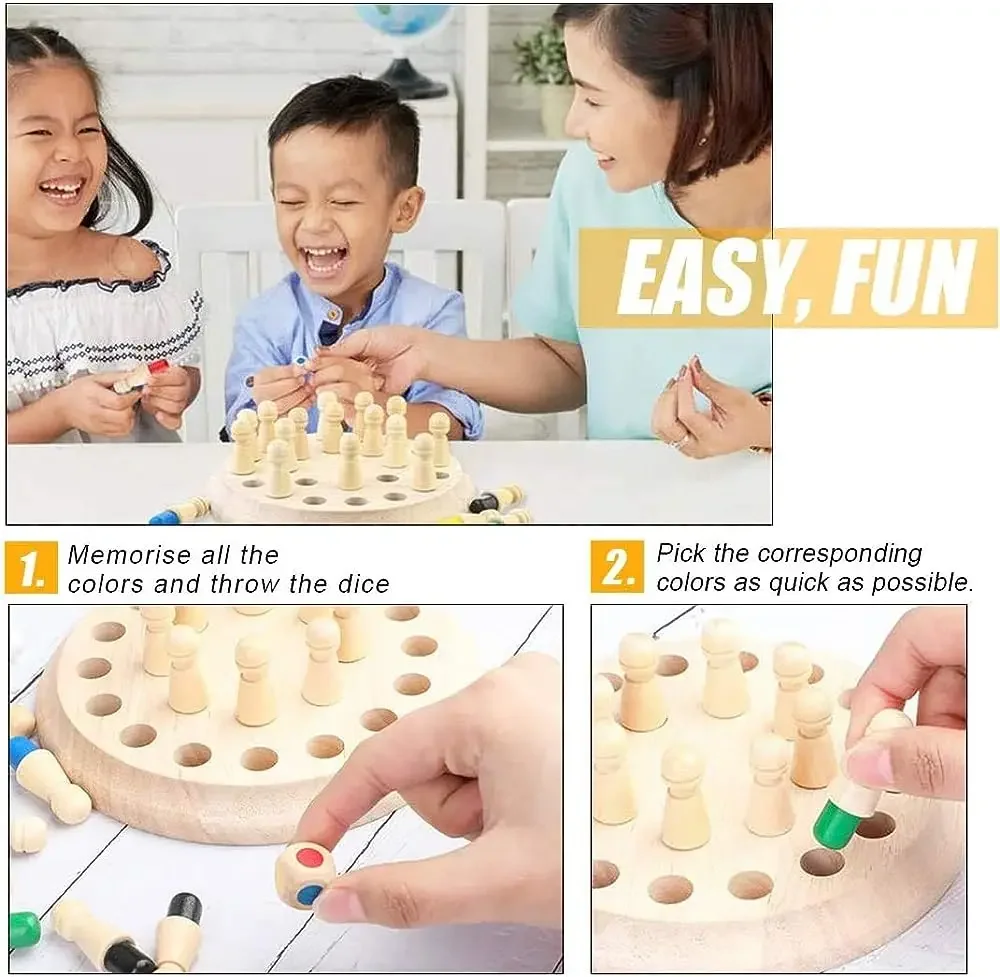 1 pièce Jeu de mémoire en bois - Board Game Life avis et prix