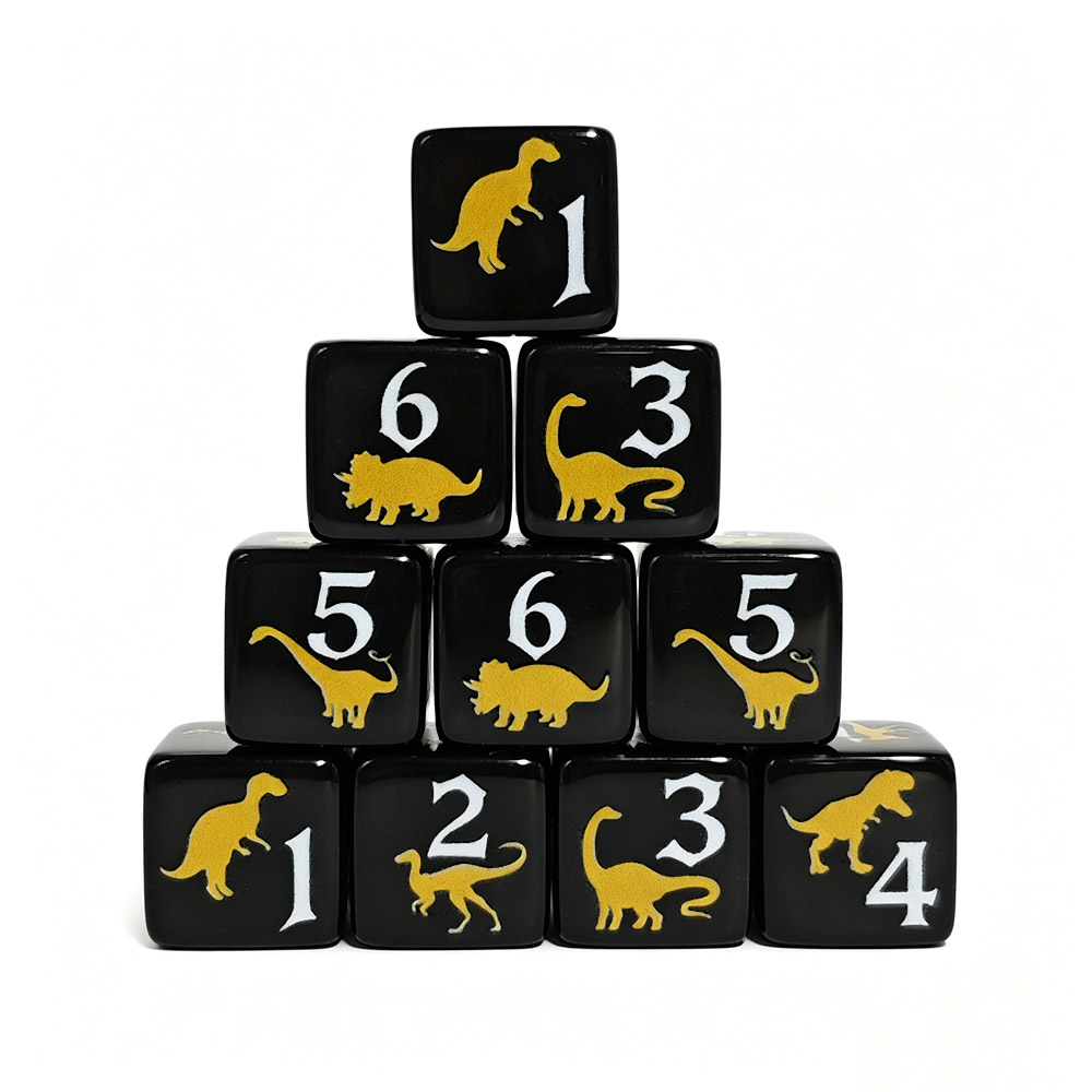 12 dés en acrylique dinosaure  - Board Game Print avis et prix
