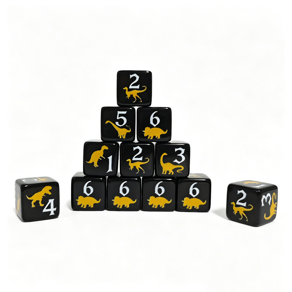 12 dés en acrylique dinosaure  - Board Game Print avis et prix
