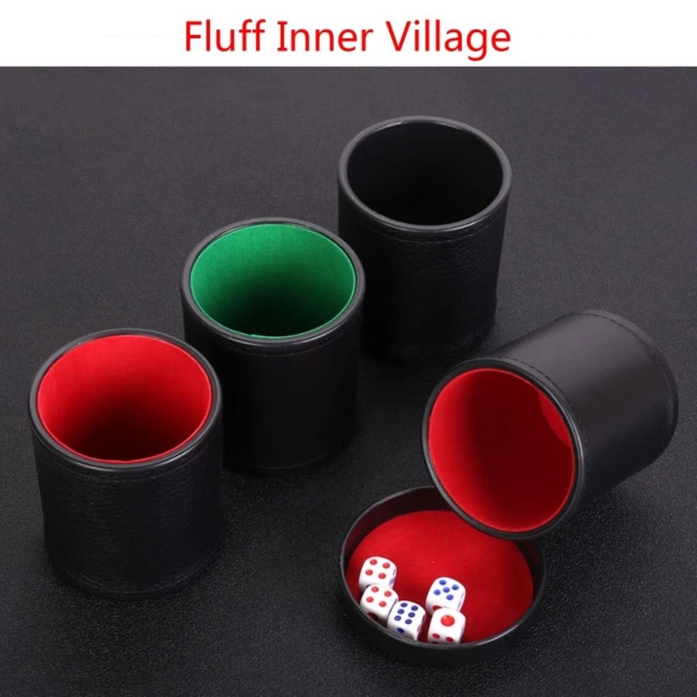 Tasse à dés en cuir avec couve - Board Game Yahtzee avis et prix