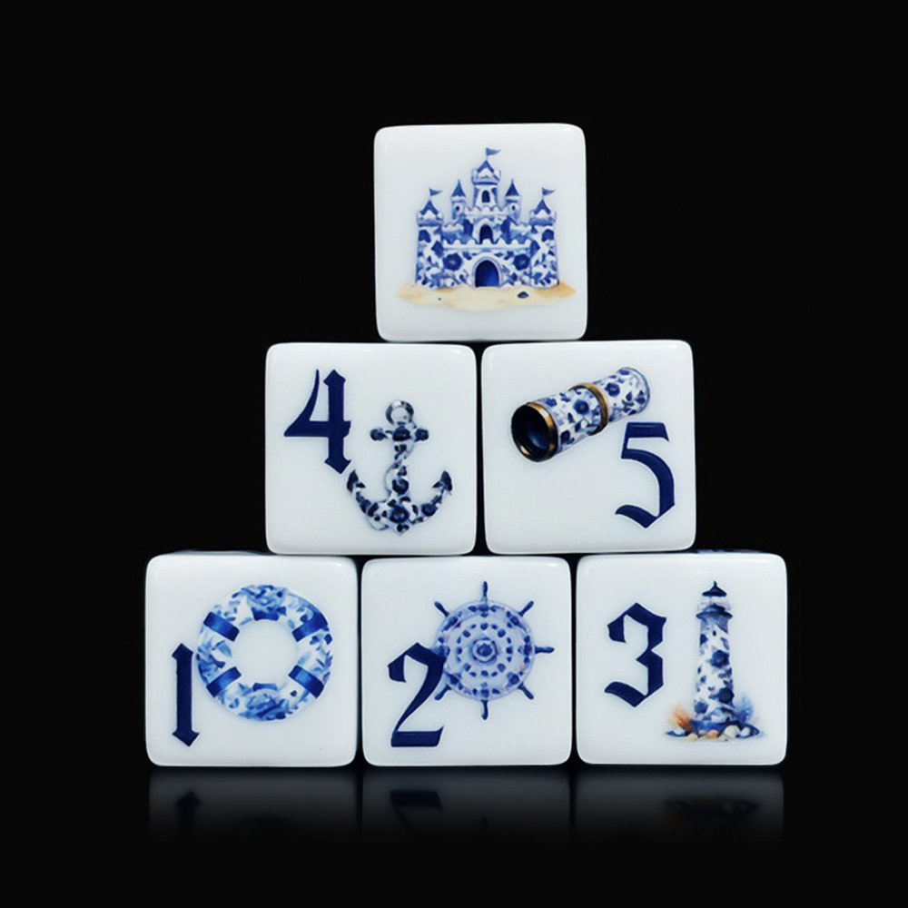 12 dés en acrylique bleus naut - Board Game Electronic Table avis et prix