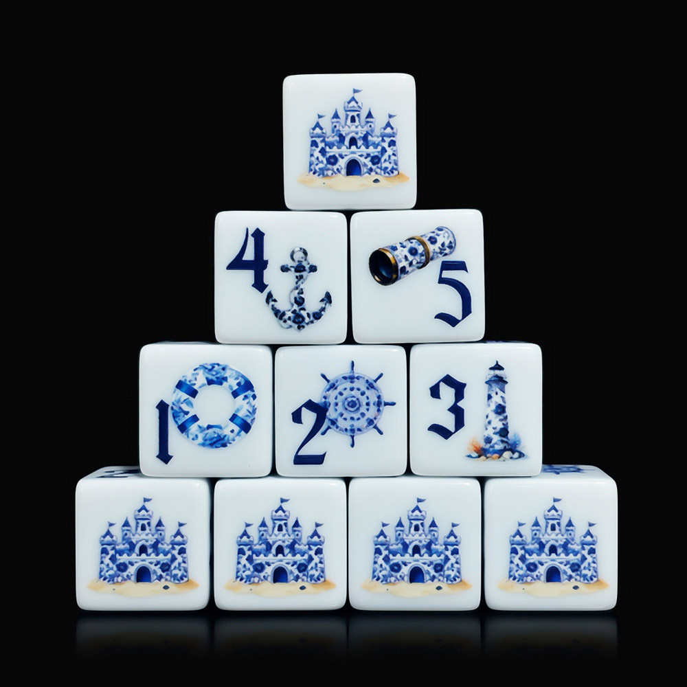 12 dés en acrylique bleus naut - Board Game Electronic Table avis et prix