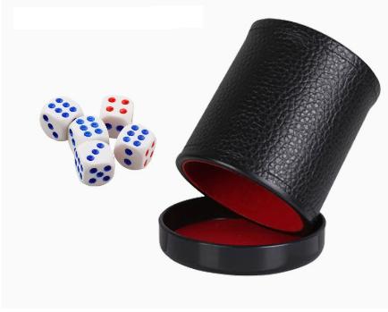 Tasse à dés en cuir avec couve - Board Game Yahtzee avis et prix